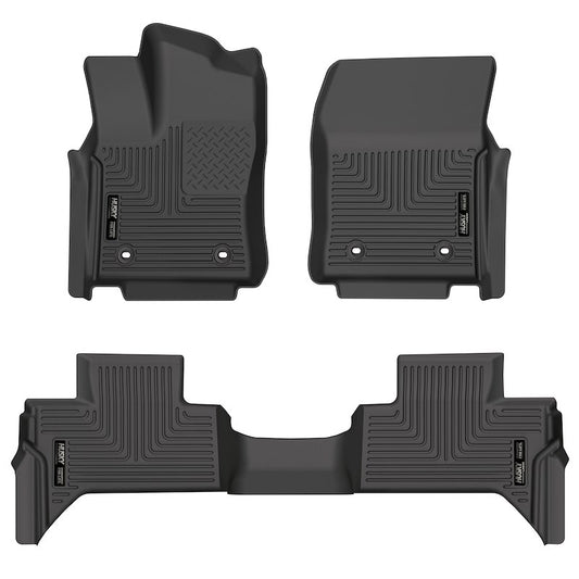 Husky Liners Weatherbeater Floor Mats |99471| - Fits 2022-2026 Toyota Tundra, Double CAB ONLY | Front & 2nd Row, 3-pc Black