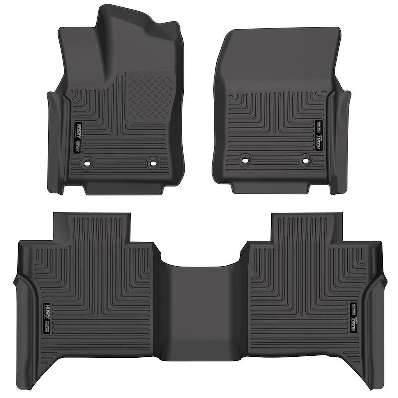 Husky Liners Weatherbeater Floor Mats |99481| - Fits 2022-2026 Toyota Tundra, CREWMAX CAB ONLY | Front & 2nd Row, 3-pc Black