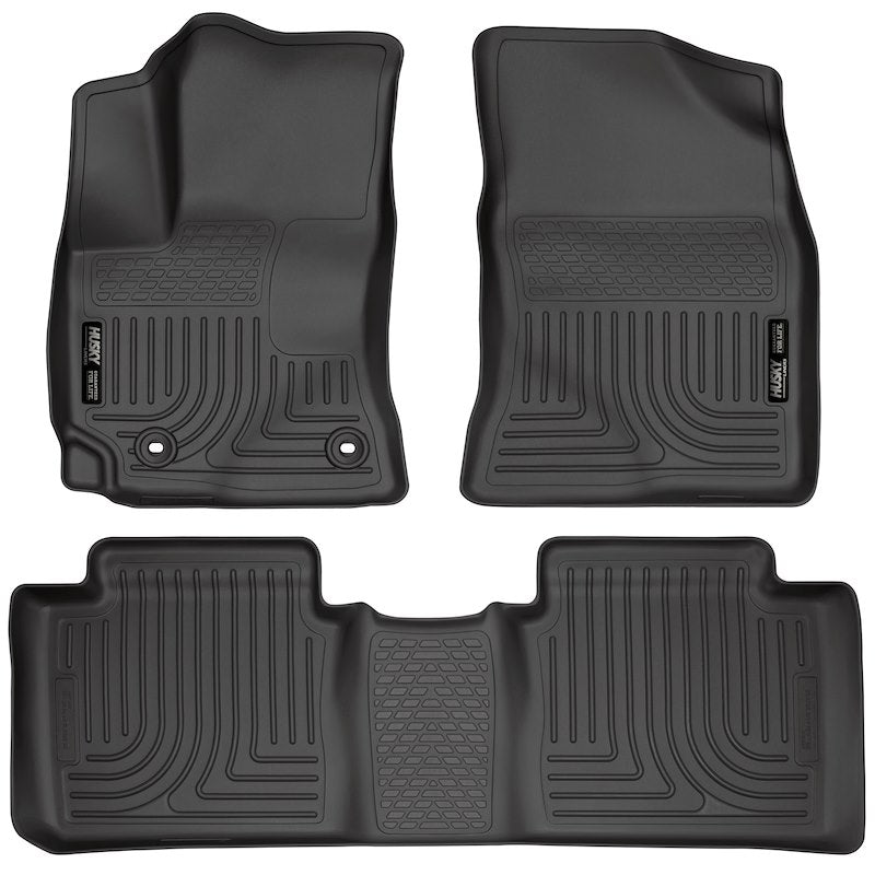 Husky Liners Weatherbeater Floor Mats |99531| - Fits 2014-2019 Toyota Corolla | Front & 2nd Row, 3-pc Black