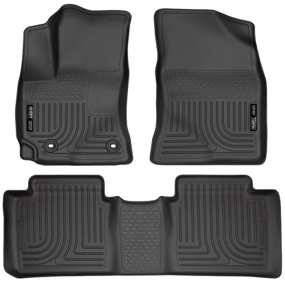 Husky Liners Weatherbeater Floor Mats |99531| - Fits 2014-2019 Toyota Corolla | Front & 2nd Row, 3-pc Black