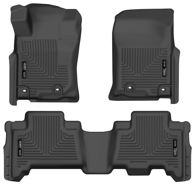 Husky Liners Weatherbeater Floor Mats |99571| - Fits 2013-2024 Toyota 4Runner; 2014-2023 Lexus GX460 | Front & 2nd Row, 3-pc Black