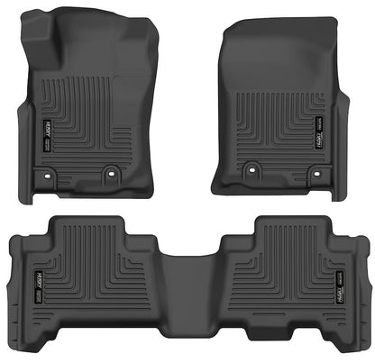 Husky Liners Weatherbeater Floor Mats |99571| - Fits 2013-2024 Toyota 4Runner; 2014-2023 Lexus GX460 | Front & 2nd Row, 3-pc Black