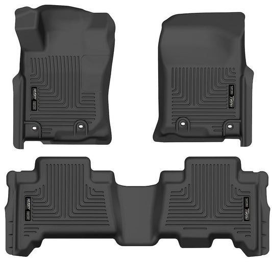 Husky Liners Weatherbeater Floor Mats |99571| - Fits 2013-2024 Toyota 4Runner; 2014-2023 Lexus GX460 | Front & 2nd Row, 3-pc Black
