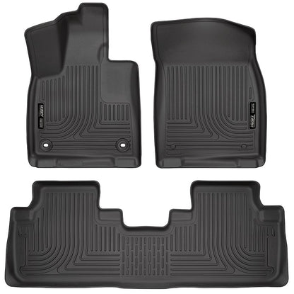 Husky Liners Weatherbeater Floor Mats |99651| - Fits 2016-2022 Lexus RX350 & RX450H; 2018-2022 RX350L & RX450HL | Front & 2nd Row, 3-pc Black