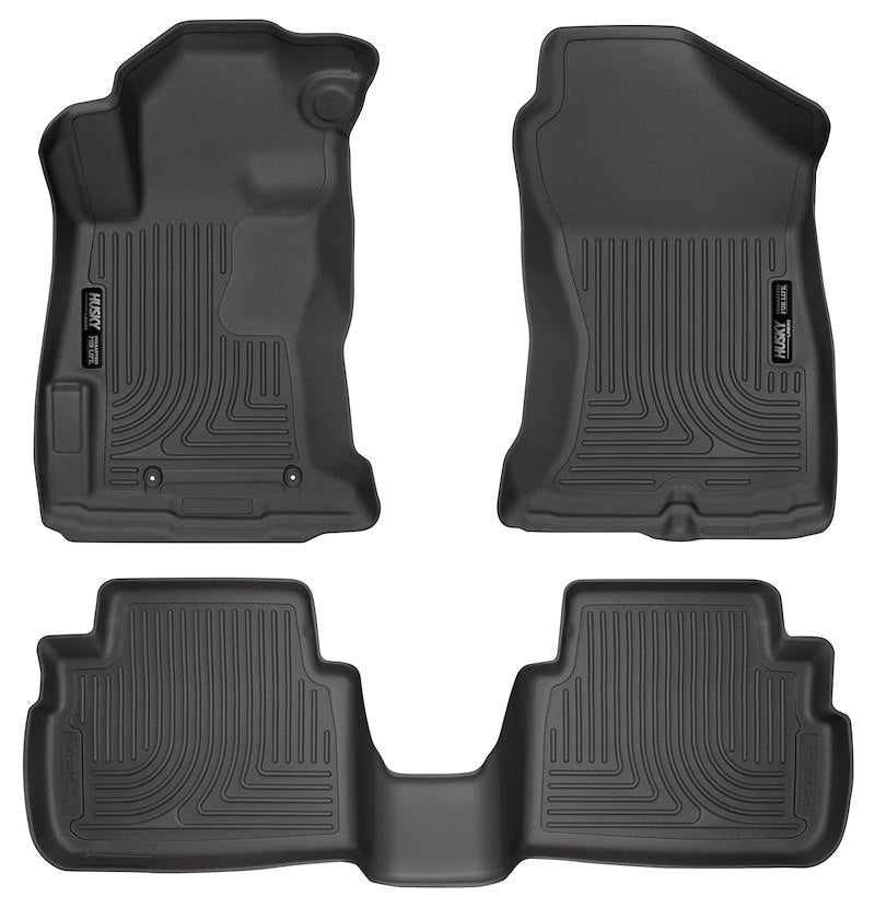 Husky Liners Weatherbeater Floor Mats |99661| - Fits 2018-2023 Subaru Crosstrek, 2017-2023 Subaru Impreza | Front & 2nd Row, 3-pc Black