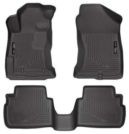 Husky Liners Weatherbeater Floor Mats |99661| - Fits 2018-2023 Subaru Crosstrek, 2017-2023 Subaru Impreza | Front & 2nd Row, 3-pc Black