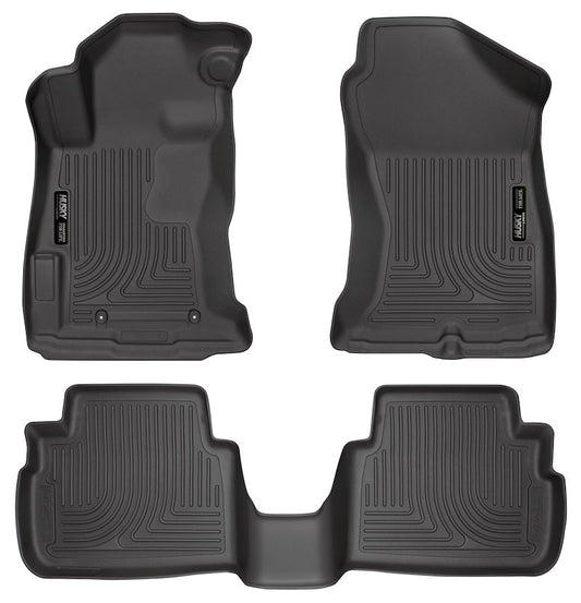 Husky Liners Weatherbeater Floor Mats |99661| - Fits 2018-2023 Subaru Crosstrek, 2017-2023 Subaru Impreza | Front & 2nd Row, 3-pc Black