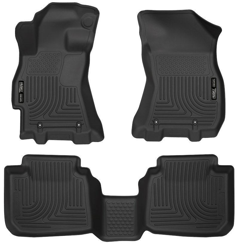 Husky Liners Weatherbeater Floor Mats |99671| - Fits 2015-2019 Subaru Legacy & Subaru Outback | Front & 2nd Row, 3-pc Black