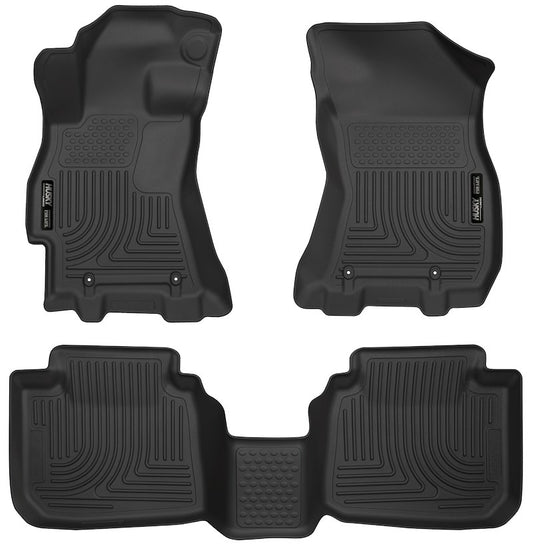 Husky Liners Weatherbeater Floor Mats |99671| - Fits 2015-2019 Subaru Legacy & Subaru Outback | Front & 2nd Row, 3-pc Black