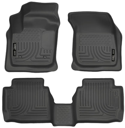 Husky Liners Weatherbeater Floor Mats |99751| - Fits 2013-2016 Ford Fusion & 2013-2020 Lincoln MKZ | Front & 2nd Row, 3-pc Black