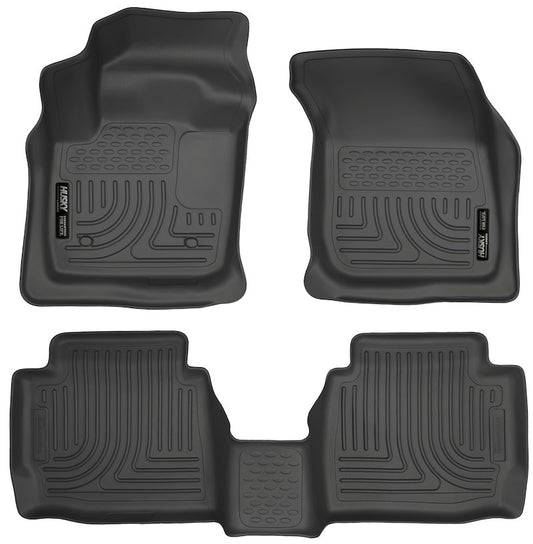 Husky Liners Weatherbeater Floor Mats |99751| - Fits 2013-2016 Ford Fusion & 2013-2020 Lincoln MKZ | Front & 2nd Row, 3-pc Black