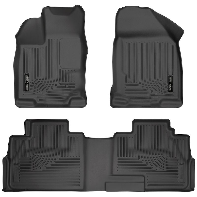 Husky Liners Weatherbeater Floor Mats |99761| - Fits 2007-2014 Ford Edge; 2007-2015 Lincoln MKX | Front & 2nd Row, 3-pc Black