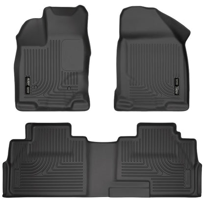 Husky Liners Weatherbeater Floor Mats |99761| - Fits 2007-2014 Ford Edge; 2007-2015 Lincoln MKX | Front & 2nd Row, 3-pc Black