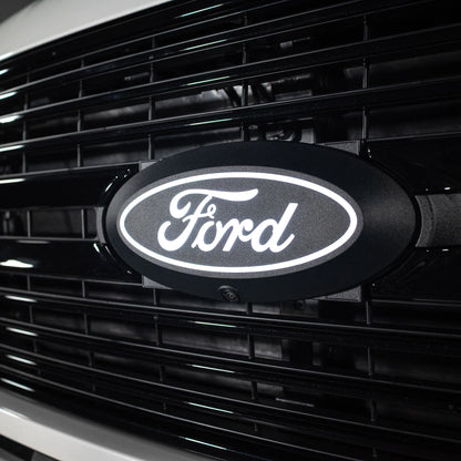 Putco Luminix White Oval LED Emblem |92607| - Fits Ford F150 2024-2027 with Camera and w/o Spray Washer