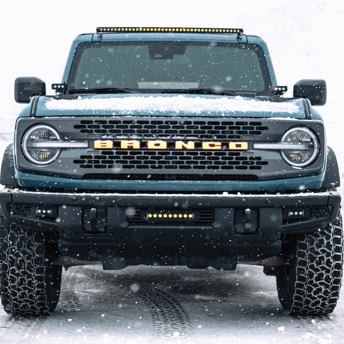 Putco Luminix LED Grille Emblem, Amber & White |92852| - Fits 2021-2027 Ford Bronco, w/Front Camera
