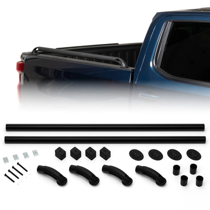 Putco Classic Locker Side Rails |88858| - Fits Chevy Silverado/GMC Sierra 2500/3500 2020-2027 6'9" Bed - Black Finish