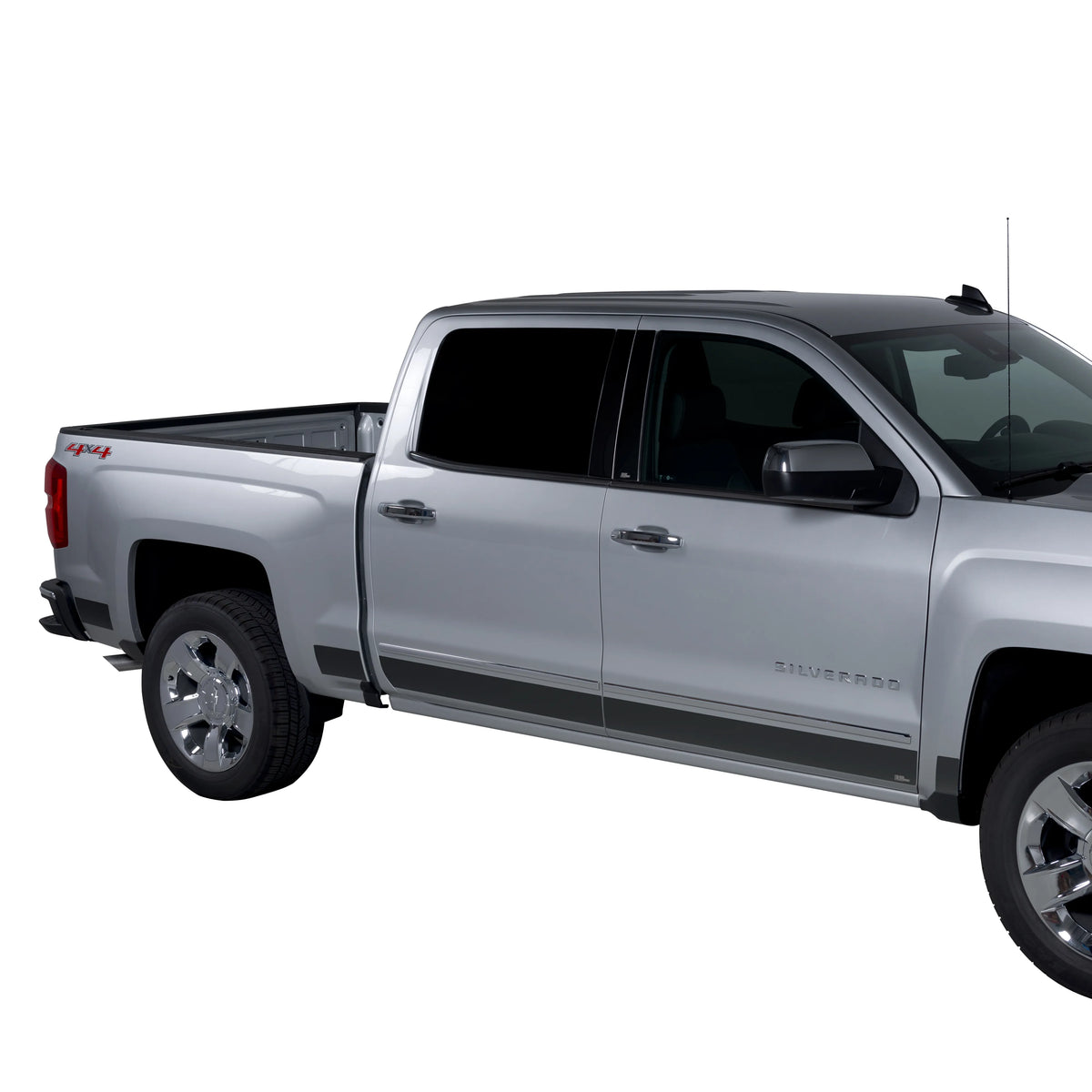 Putco Black Platinum Rocker Panels Kit |9751240BP| Fits Chevy Silverado 1500 / GMC Sierra 1500 2019-2026 Regular Cab 8' Bed