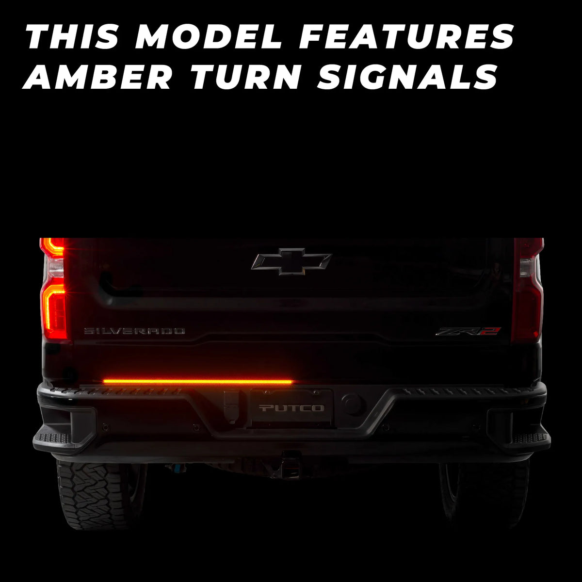Putco 48" Blade LED Tailgate Light Bar Red/Amber/White LEDs & Plug-N-Play Harness |9201948-04| - Fits Chevy Colorado/GMC Canyon 15-22/ Tacoma 16-26/ Jeep Gladiator 20-27