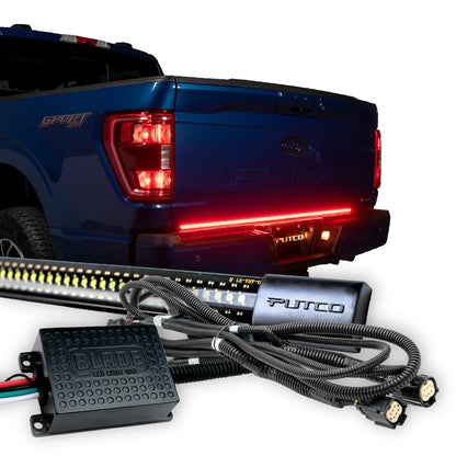 Putco 60" Blade LED Tailgate Light Bar Red/White LEDs & Plug-N-Play Quick Connect Harness |9202060-12| - Fits Ford F150 2021-2023 (Only fits Models Equipped with OE Halogen Taillights)