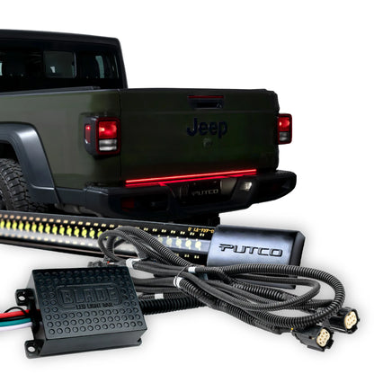 Putco 48" Blade LED Tailgate Light Bar Red/Amber/White LEDs & Plug-N-Play Harness |9201948-04| - Fits Chevy Colorado/GMC Canyon 15-22/ Tacoma 16-26/ Jeep Gladiator 20-27