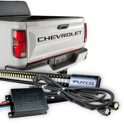 Putco 48" Blade LED Tailgate Light Bar Red/Amber/White LEDs & Plug-N-Play Quick Connect Harness |9203048-21| - Fits Chevy Colorado 2023-2027