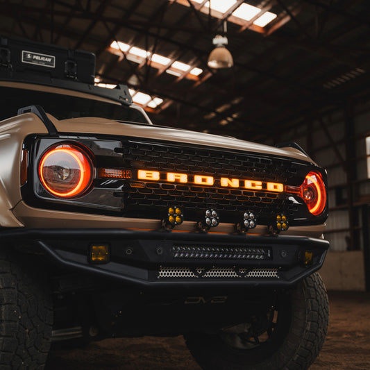Putco Luminix LED Grille Emblem, Amber & White |92852| - Fits 2021-2027 Ford Bronco, w/Front Camera