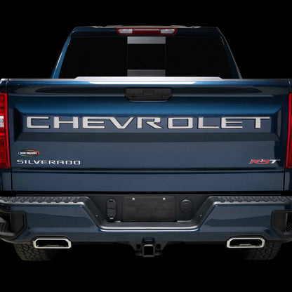 Putco Chevrolet Tailgate Letters Kit - Black Platinum - Stamped Lettering - |55551BPGM| - Fits Chevy Silverado 2019-2026