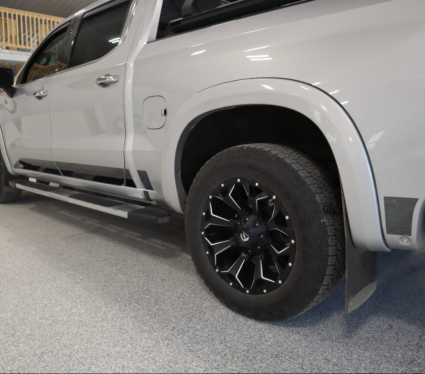 Putco Chevy Bow Tie Logo Black Stainless Steel Rocker Panel Kit |9751243BPGM-1| Fits Chevy Silverado 1500 2019-2026 Crew Cab 5'8" Bed