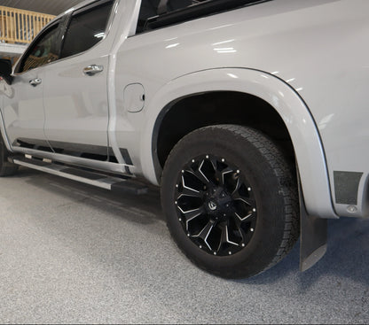 Putco Chevy Bow Tie Logo Black Stainless Steel Rocker Panel Kit |9751243BPGM-1| Fits Chevy Silverado 1500 2019-2026 Crew Cab 5'8" Bed