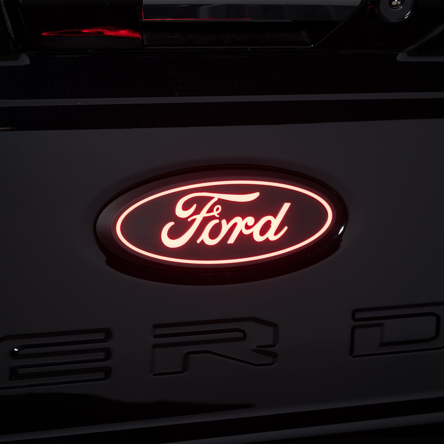 Putco Luminix LED Red Oval Tailgate LED Emblem |92604| - Fits Ford F150 / F250 / F350 / F450 2015-2027 (All models except Platinum or Limited)