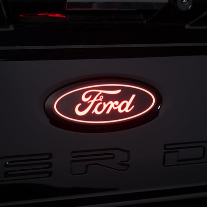Putco Luminix LED Red Oval Tailgate LED Emblem |92604| - Fits Ford F150 / F250 / F350 / F450 2015-2027 (All models except Platinum or Limited)