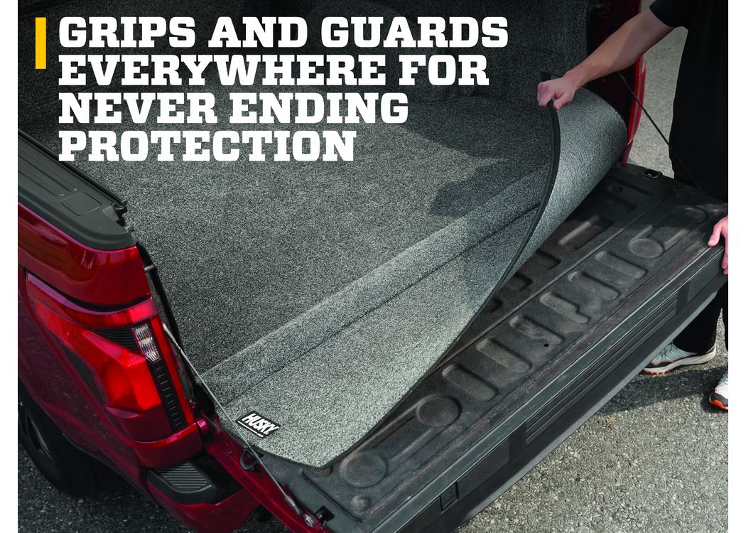 Husky Liners Full Truck Bed Liner |HBRQ17SBK| - Fits 2017-2026 Ford F-250 & F-350 Super Duty, 6.5' Bed | Guardian Comfort Mat 1pc. Grey