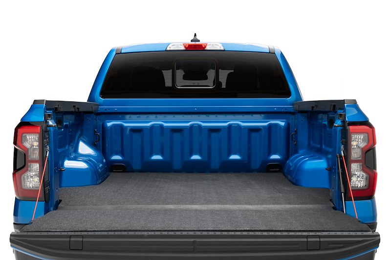 Husky Liners Truck Bed & Tailgate Mat |HIMR24DCS| - Fits 2024-2026 Ford Ranger, 5' Bed - SuperCrew (Crew Cab) Will NOT Fit SuperCab (EXT Cab) | Guardian Impact Liner - 1pc. Black