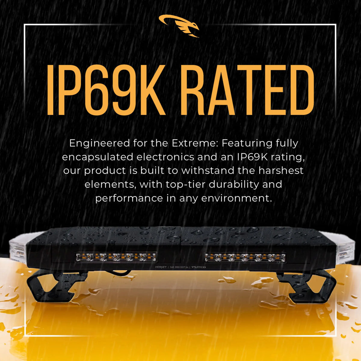 Putco 950124 Hornet Amber LED Stealth Rooftop Strobe Light Bar 24" |950124|