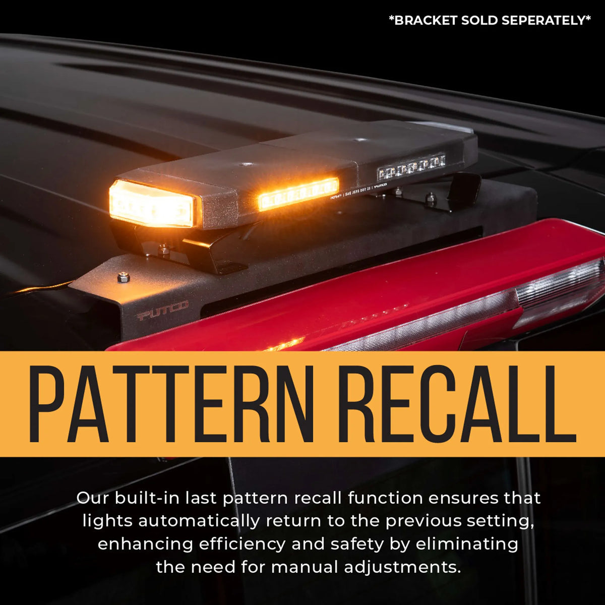 Putco 950124 Hornet Amber LED Stealth Rooftop Strobe Light Bar 24" |950124|