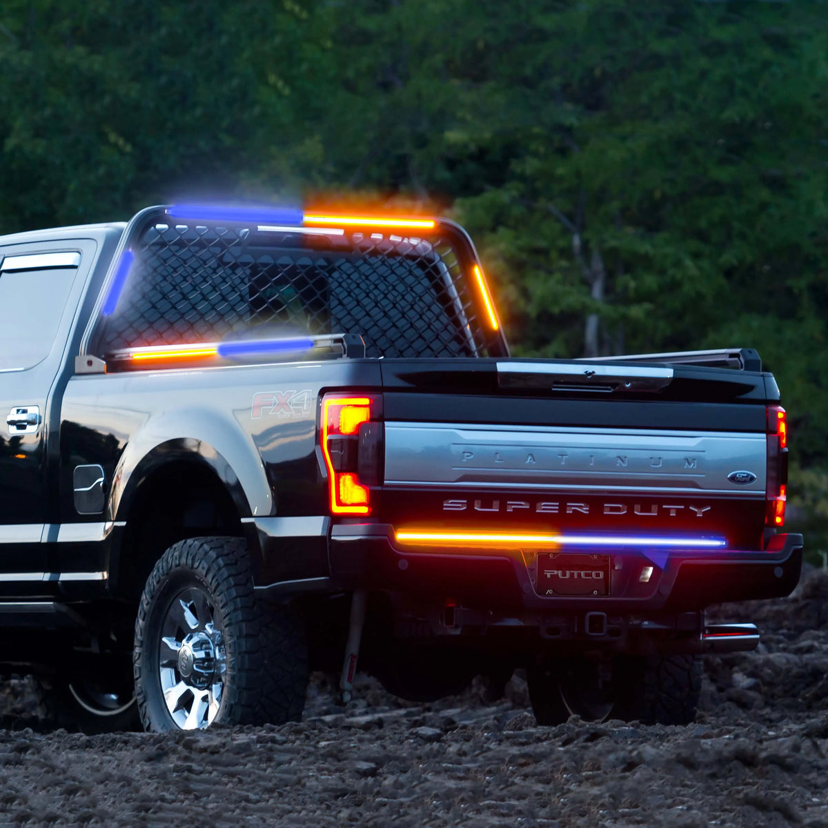 Putco Amber & Blue Work Blade LED Light Bar - 60" Long - Blue and Amber Strobe |93010-60|