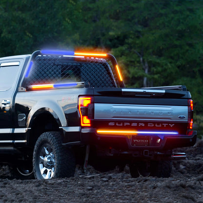 Putco Amber & Blue Work Blade LED Light Bar - 60" Long - Blue and Amber Strobe |93010-60|