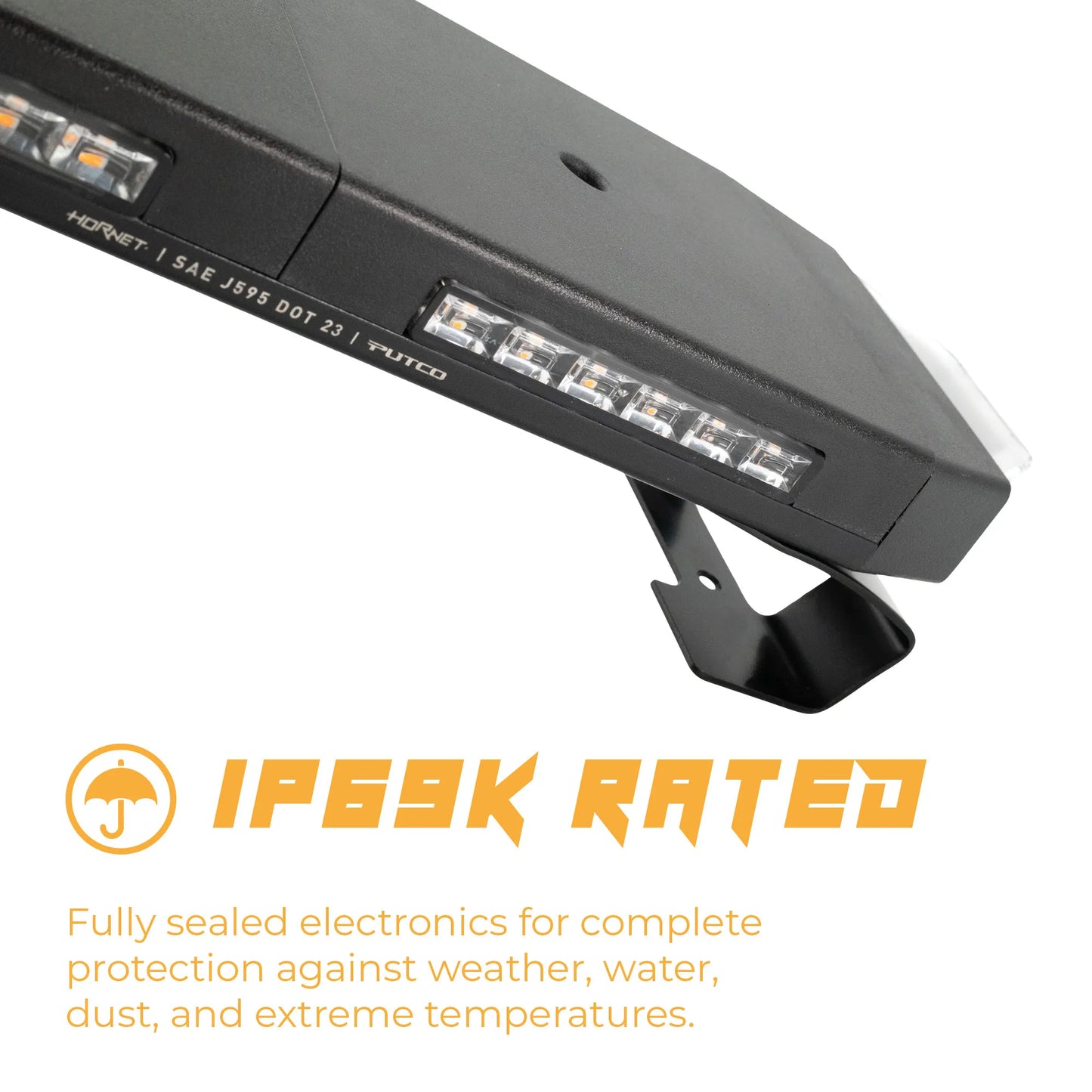 Putco Tri-Hornet LED Stealth Rooftop Strobe Light Bar (Amber, White & Blue) - 36" Tri Color Strobe Light |950236|