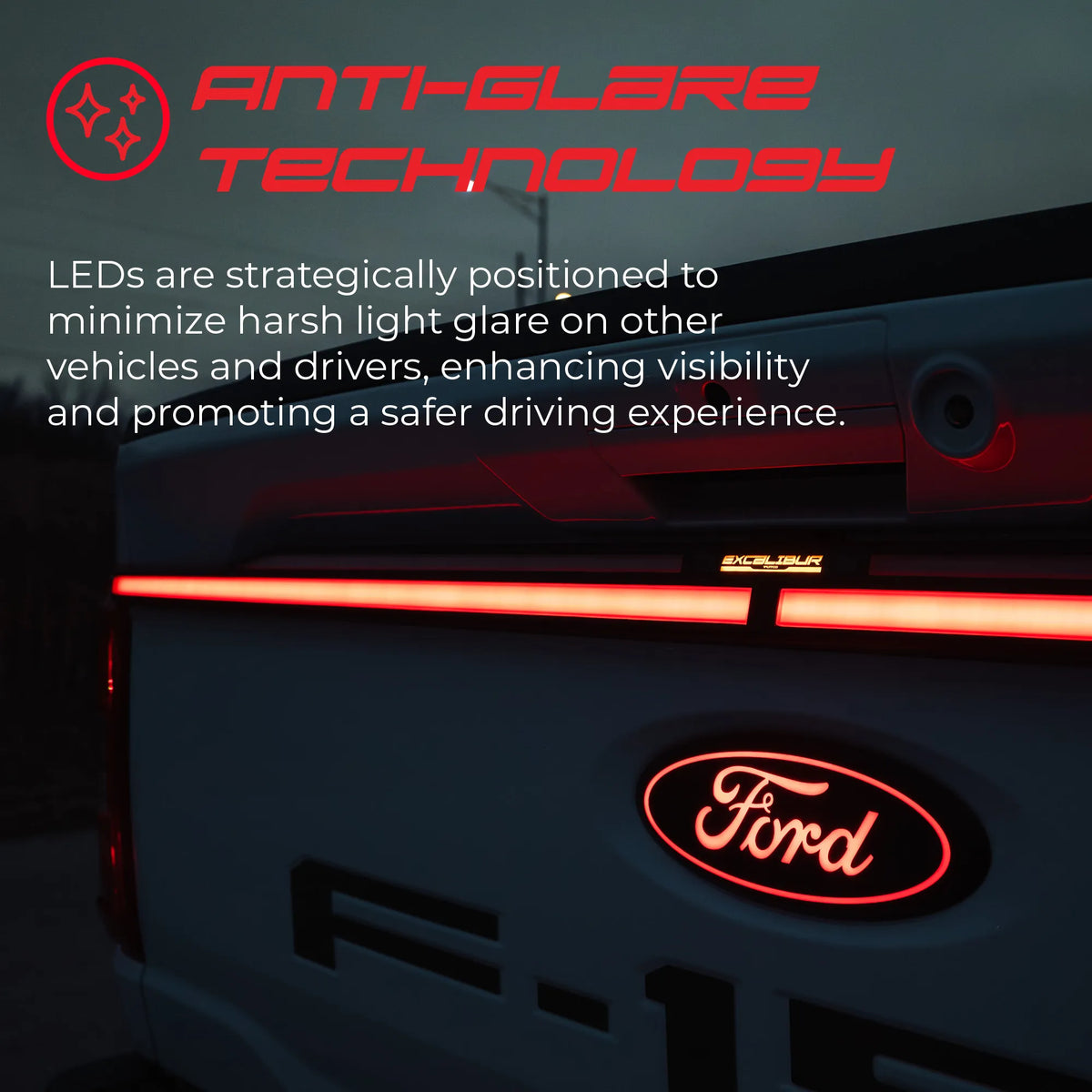 Putco Excalibur LED Tailgate Light Bar & Plug-N-Play Connector |92060-17| - Fits Ford F150 With Factory LED Taillamps & OBS 2021-2023 (With OBS/TowTech System)