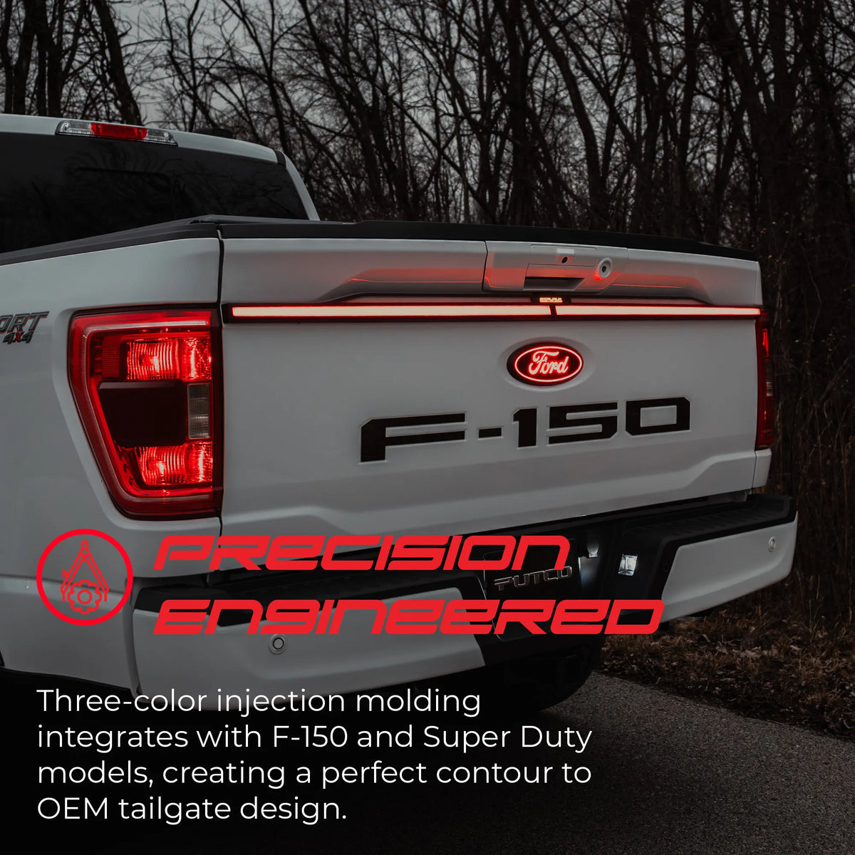 Putco Excalibur LED Tailgate Light Bar & Plug-N-Play Connector |92060-38| - Fits Ford F150 w/Factory LED Taillamps & OBS 2024-2027 (With OBS/Tow Tech systems)