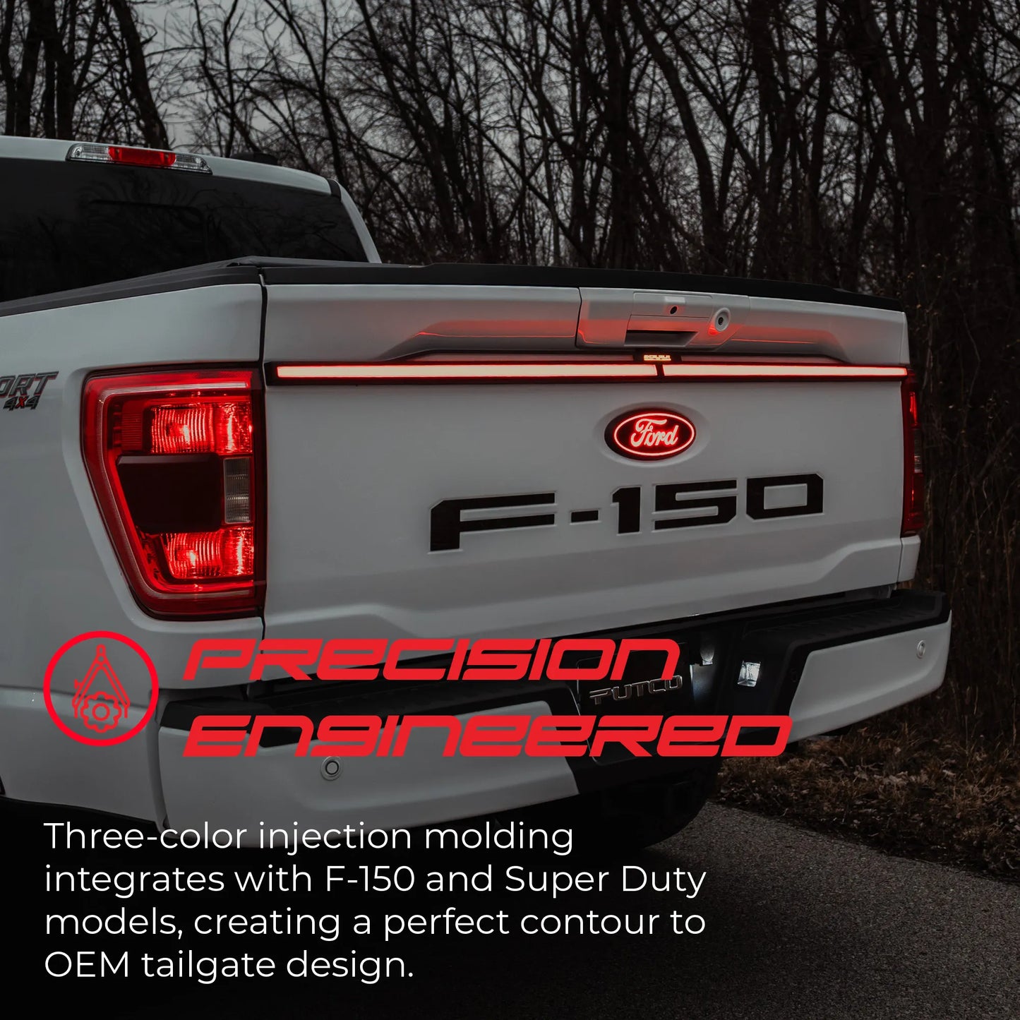 Putco Excalibur LED Tailgate Light Bar & Plug-N-Play Connector |92060-17| - Fits Ford F150 With Factory LED Taillamps & OBS 2021-2023 (With OBS/TowTech System)