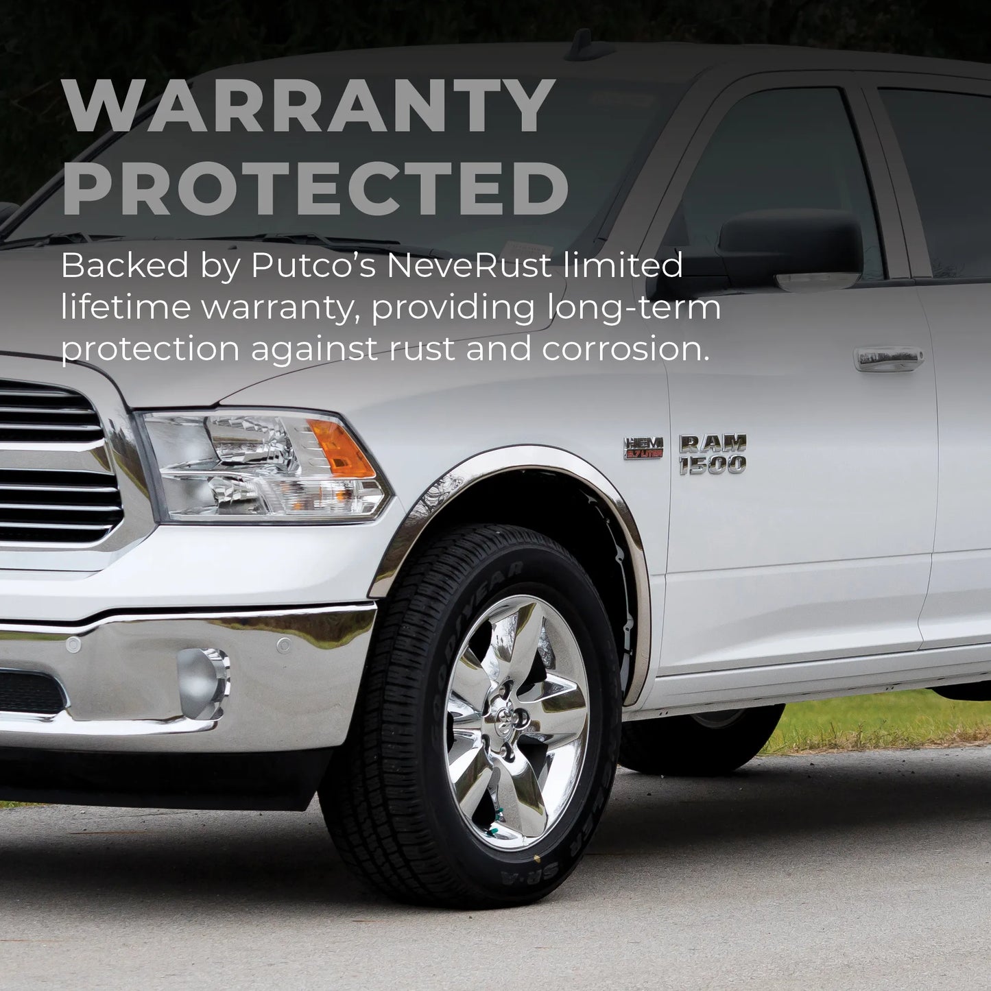 Putco Stainless Steel Fender Trim Kit |97267| - Fits Ford F150 2021-2027
