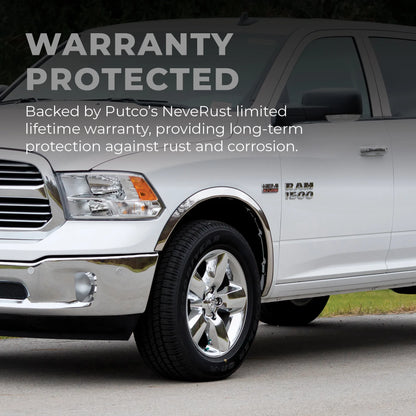 Putco Stainless Steel Fender Trim Kit |97130| - Fits Dodge Ram Truck 1500 2019-2027