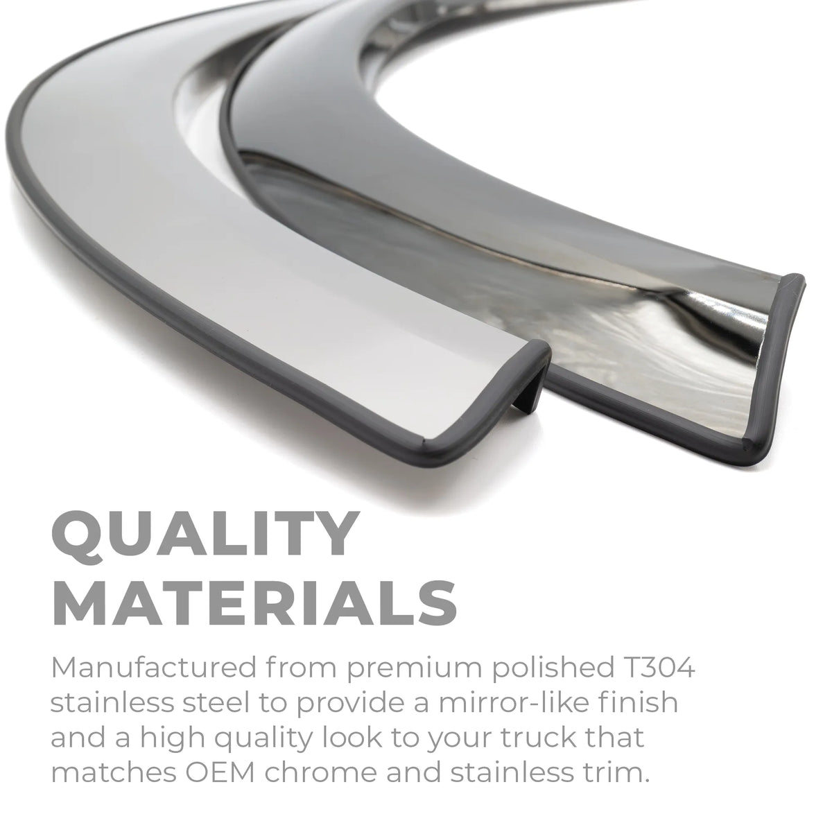 Putco Stainless Steel Fender Trim Kit |97130| - Fits Dodge Ram Truck 1500 2019-2027
