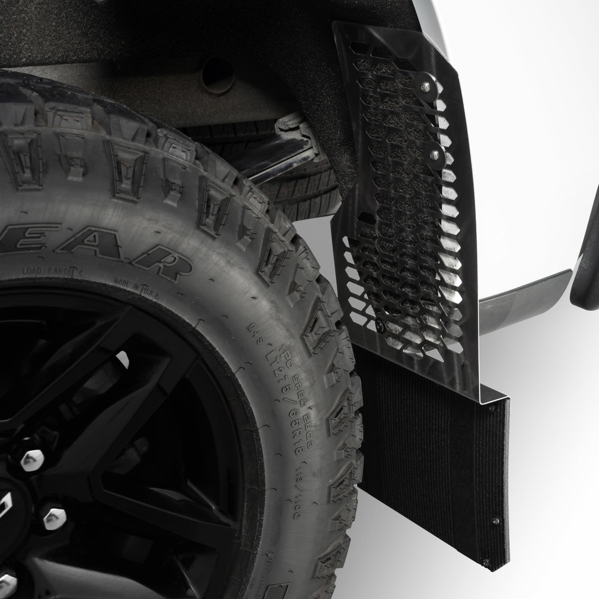 Putco Polished Stainless Steel HEX Steel Mud Skins - Rear Pair |78045| - Fits Dodge Ram 3500 2019-2027 Dually