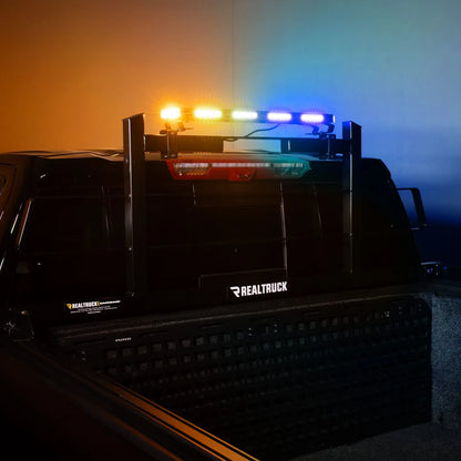Putco Tri-Hornet LED Stealth Rooftop Strobe Light Bar (Amber, White & Blue) - 24" Tri Color Strobe Light |950224|