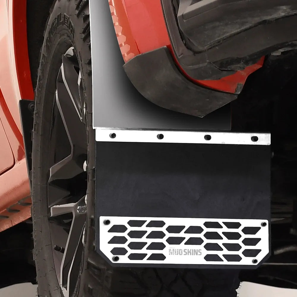 Putco Solid Polished Stainless Steel Mud Skins - Rear Pair |78303| - Fits Dodge Ram Truck 1500 2019-2027