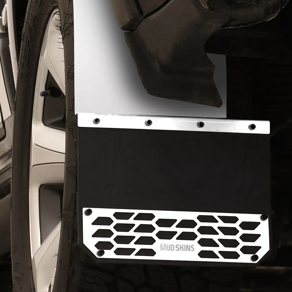 Putco Solid Polished Stainless Steel Mud Skins - Rear Pair |78303| - Fits Dodge Ram Truck 1500 2019-2027