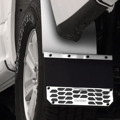 Putco Solid Polished Stainless Steel Mud Skins - Rear Pair |78303| - Fits Dodge Ram Truck 1500 2019-2027