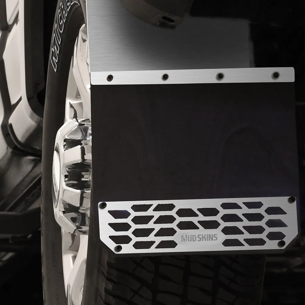 Putco Solid Polished Stainless Steel Mud Skins - Rear Pair |78303| - Fits Dodge Ram Truck 1500 2019-2027